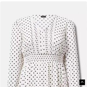 Torrid Black and White Bishop Sleeve Sundress